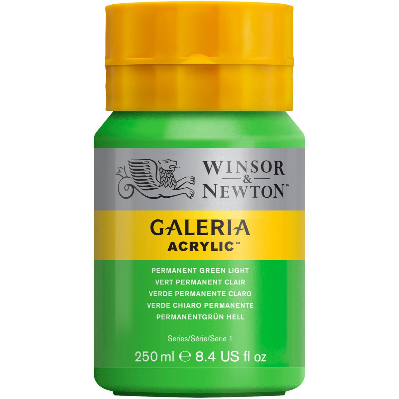 Winsor & Newton Galeria Acrylic Paint, 250Ml, Permanent Green Light